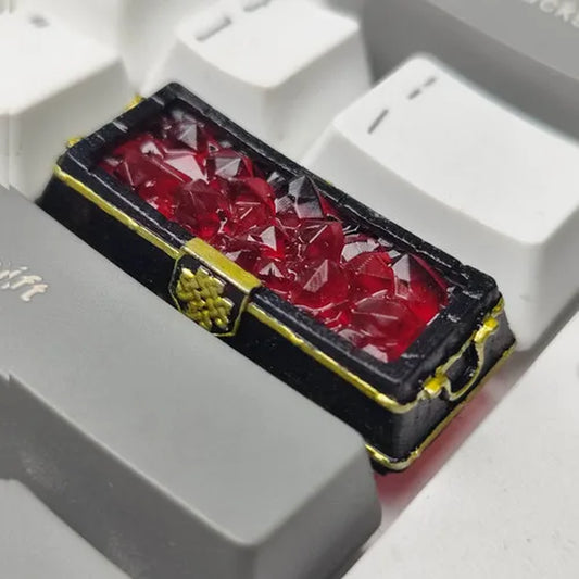 Flame Crystal Artisan Resin Keycaps for Cherry MX Mechanical Keyboard Backlit Keycap Custom 2.25U Enter Key RGB Key Caps Gift