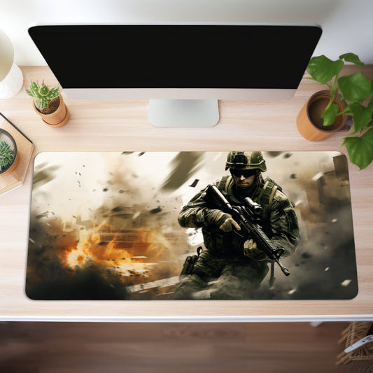 Modern Warfare Desk Mat - Call of Duty Desk Pad - COD Large Mouse Pad - Gamer Gift - PC Gaming Set up - 3 Sizes (12X18, 12X22, 15.5X31In)